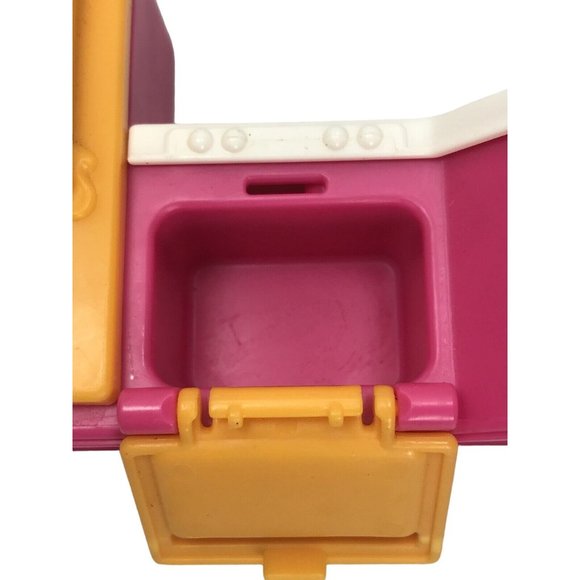Fisher Price My First Dollhouse Kitchen Refrigerator Sink Stove Pink Orange 1 Pc - Picture 10 of 12